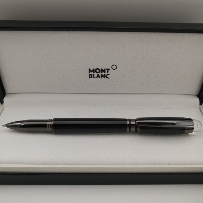All Black Resin Starwalker Mont Blanc Pen Replica Rollerball Pen